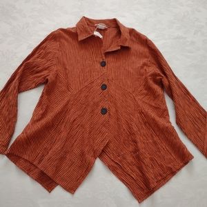 Mill Valley vintage linen cotton boho buttoned hobo shirt asymmetrical